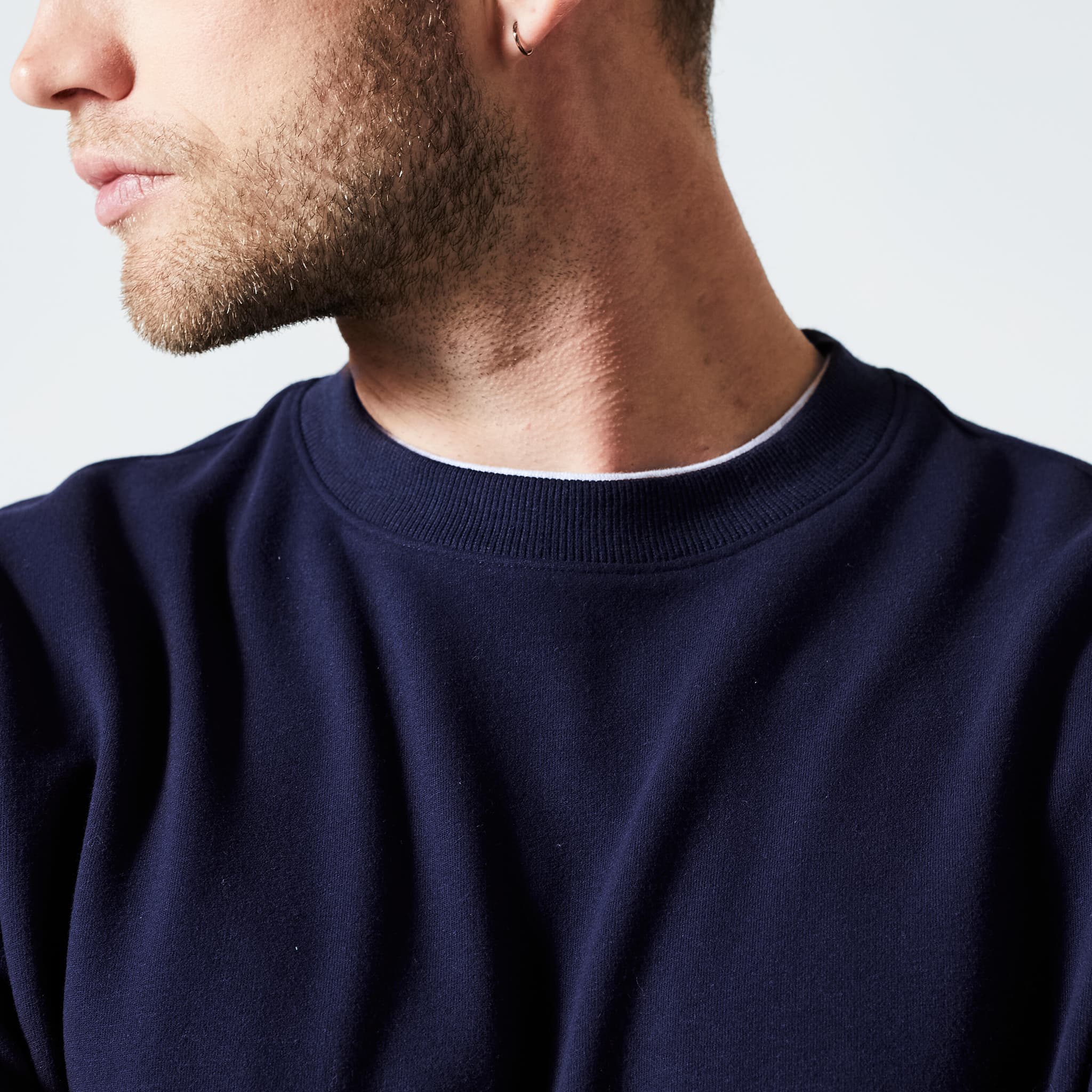 5: Sudadera Fitness 100 Hombre Azul Oscuro