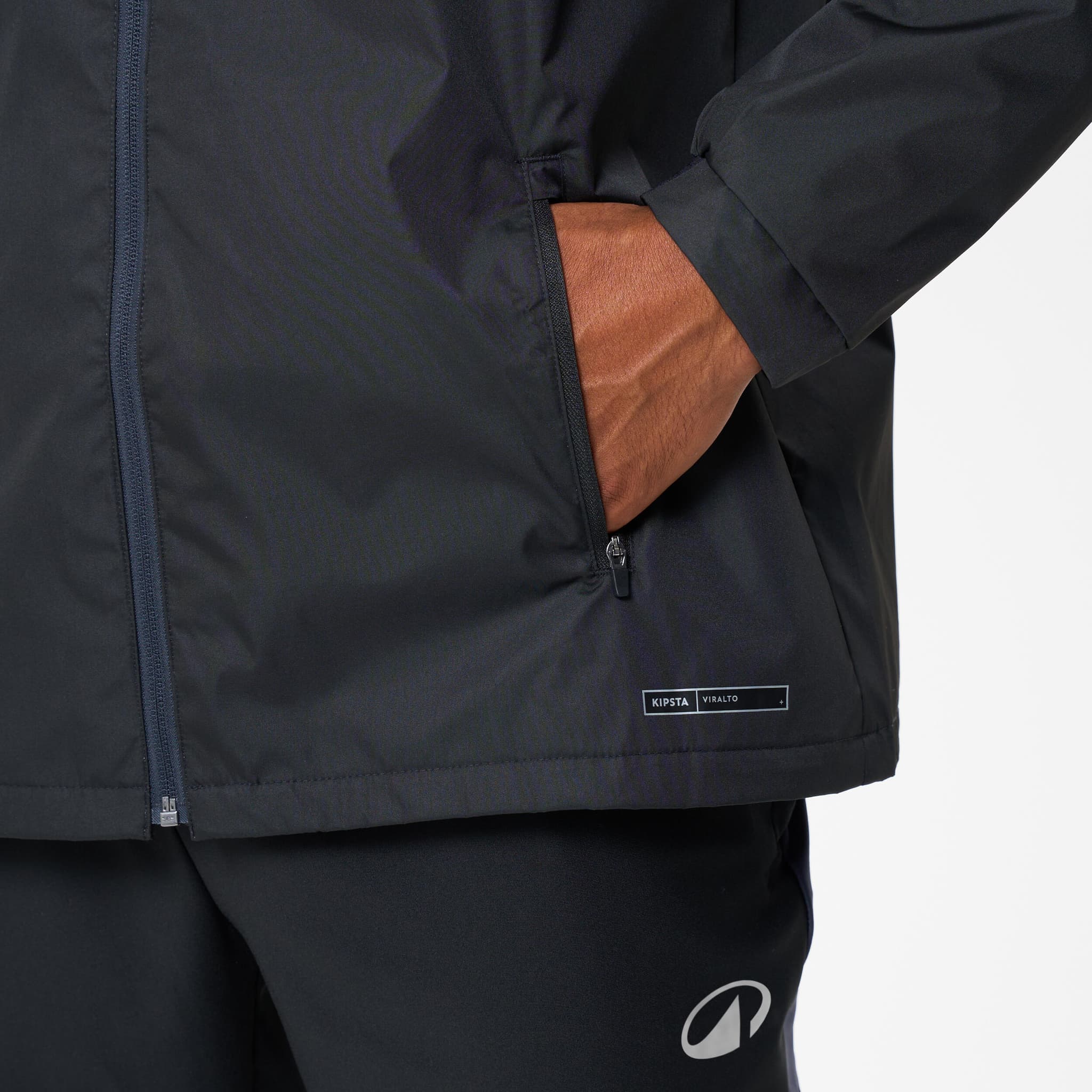 5: Chaqueta impermeable de fútbol adulto, Viralto club negro
