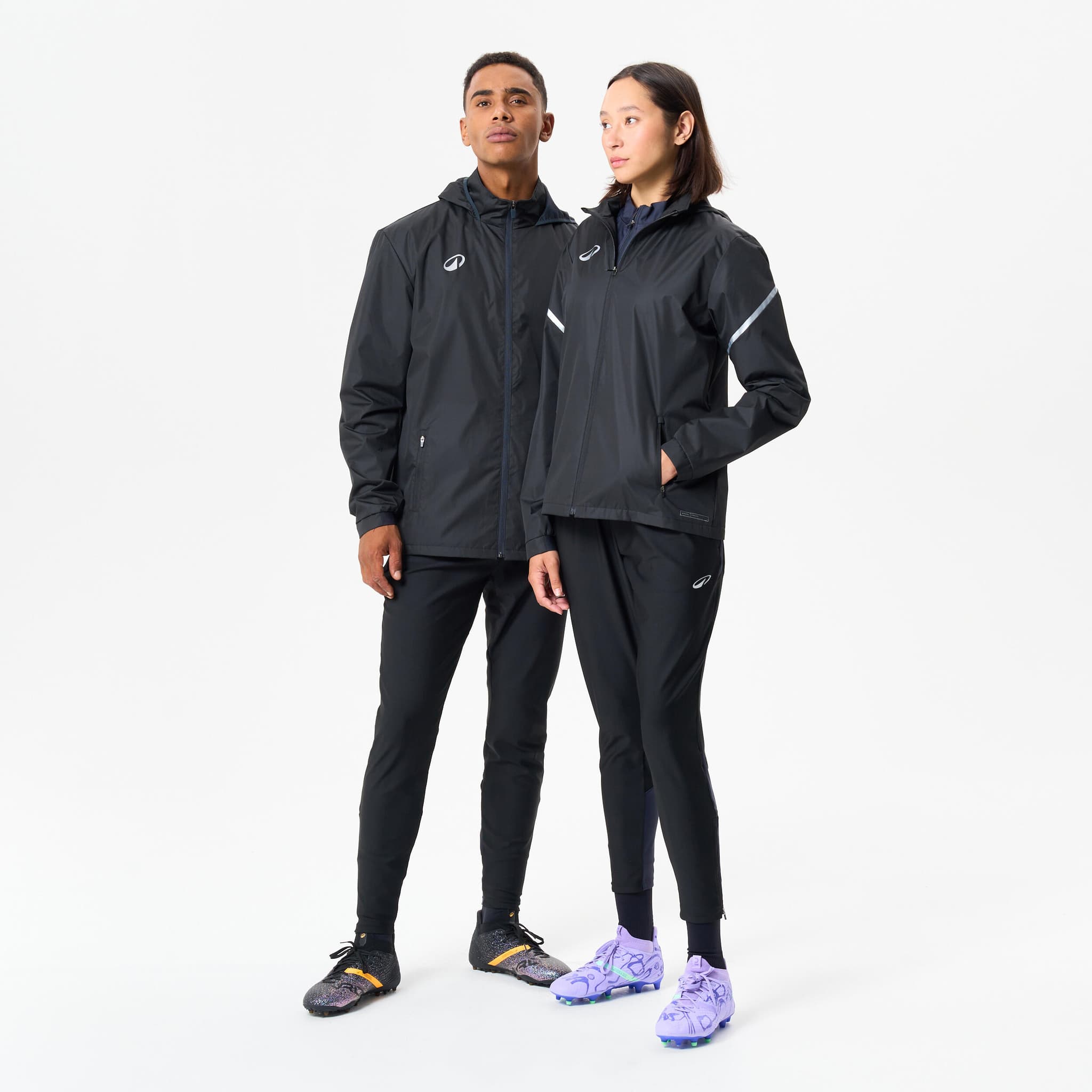 2: Chaqueta impermeable de fútbol adulto, Viralto club negro
