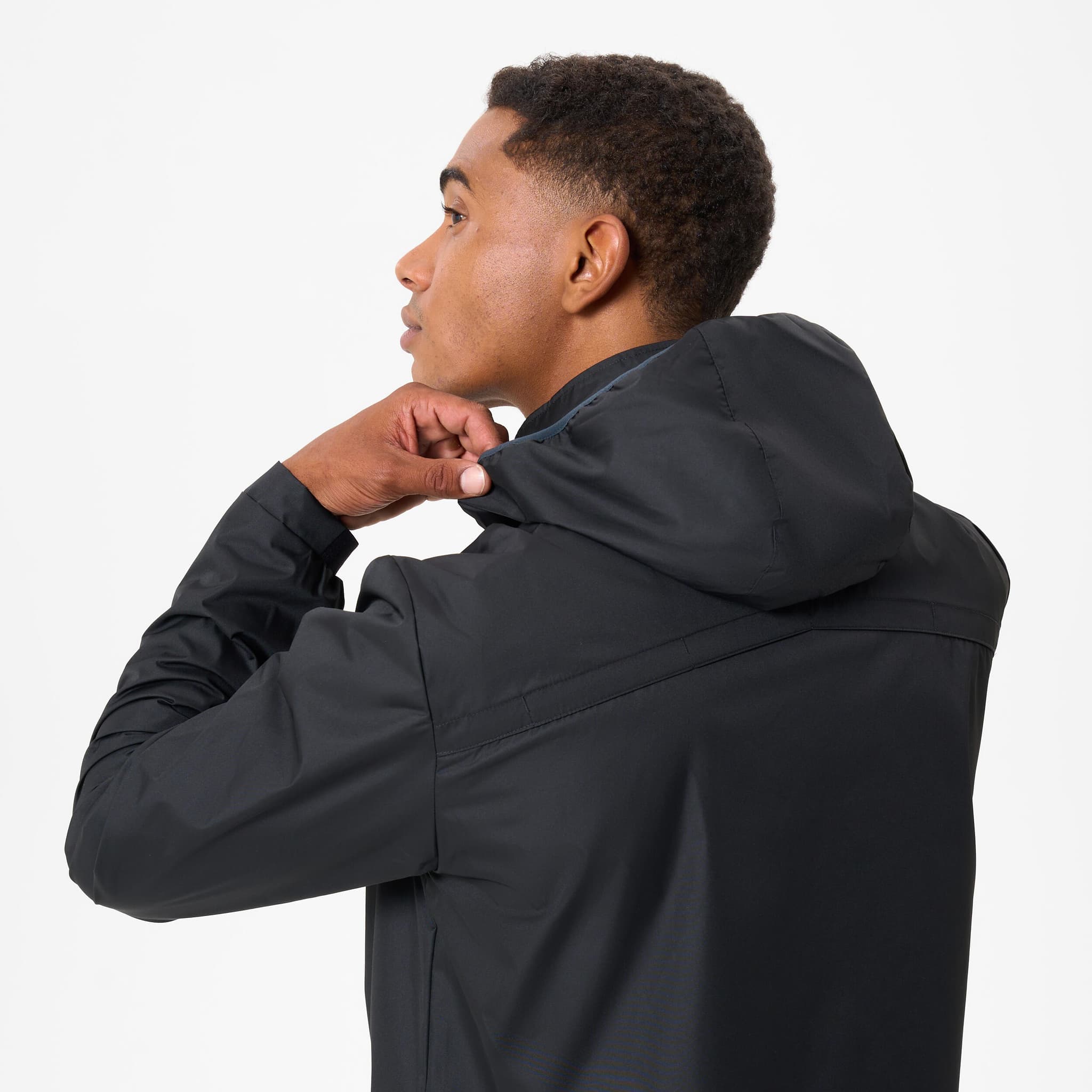 7: Chaqueta impermeable de fútbol adulto, Viralto club negro